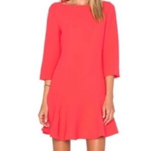 Kate Spade Red Ruffle Hem Dress Size 6
